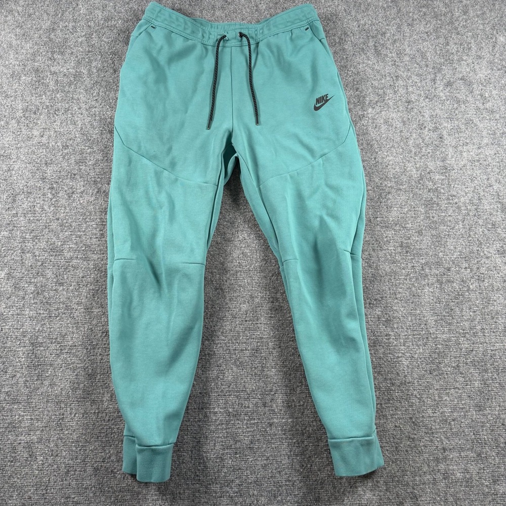 Nike Tech Fleece Joggers Mens Medium Teal Green Slim Fit Sweatpants CU4495-379